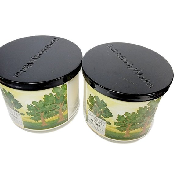 2 Bath & Body Works AUTUMN SCENTED 3 Wick Candles - Picture 4 of 6